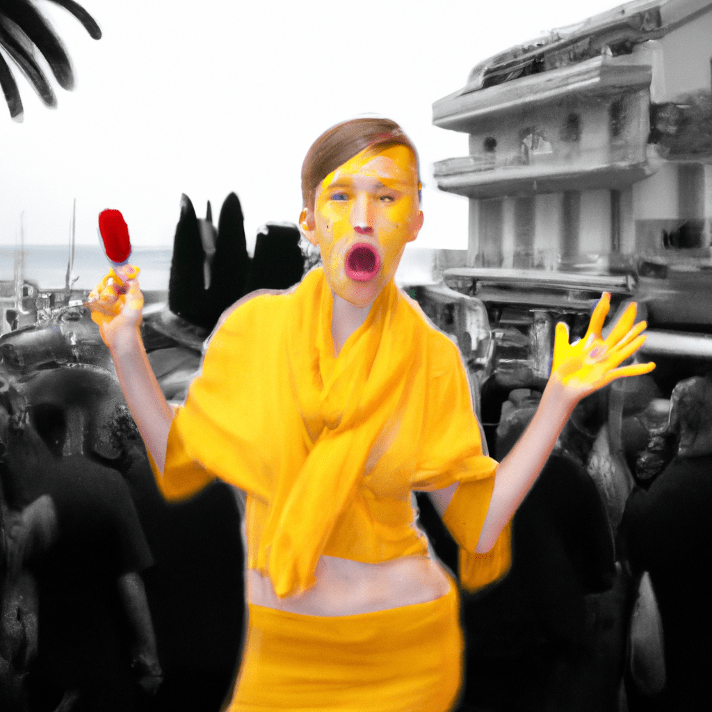 Pro-Ukraine Protest: Woman Stuns Cannes with “Blood” Act