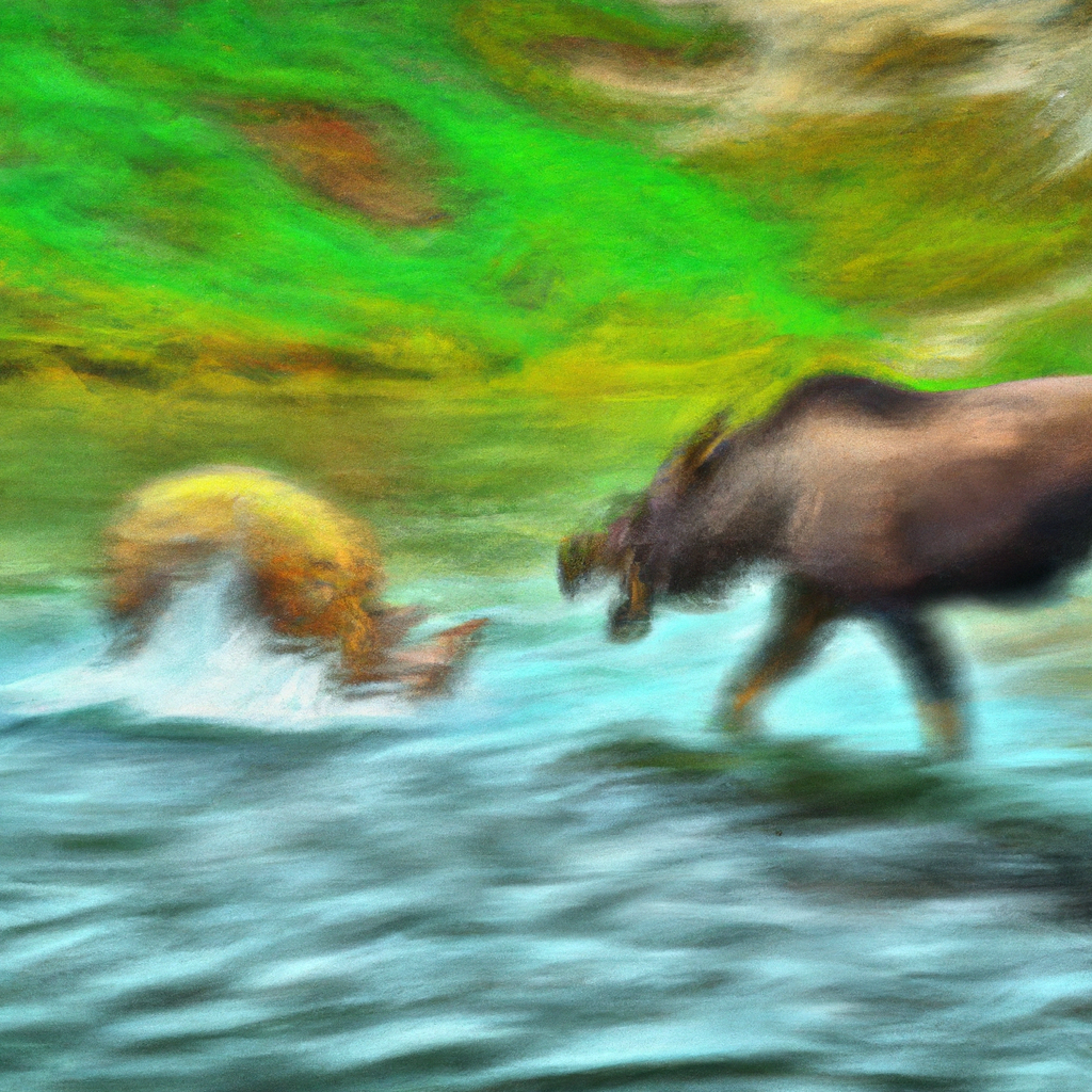 Watch: Incredible Footage of a Brown Bear Catching and Killing a Moose in a River